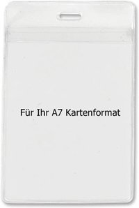 Kartenhalter mit vorderer und hinterer Tasche für A7 Karten VKH19
